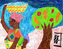 Artwork by a ninth grader from Senegal.